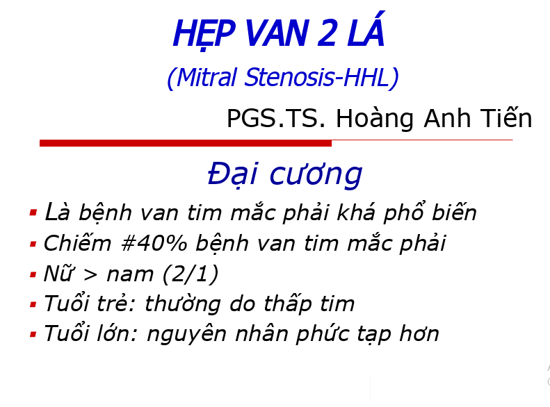 Bài Giảng Hẹp Van Hai Lá – ĐHYD TPHCM