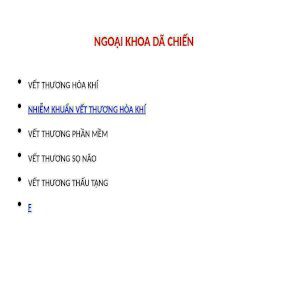 Bài giảng vết thương khớp do hỏa khí