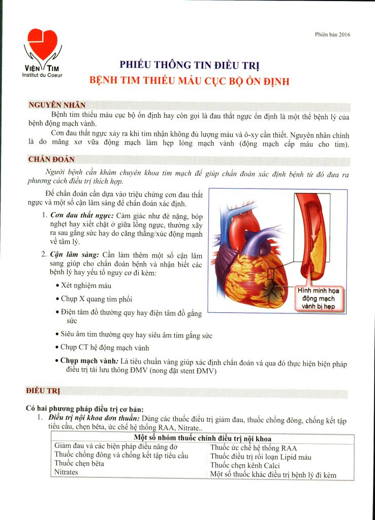 Bệnh tim thiếu máu cục bộ ổn định