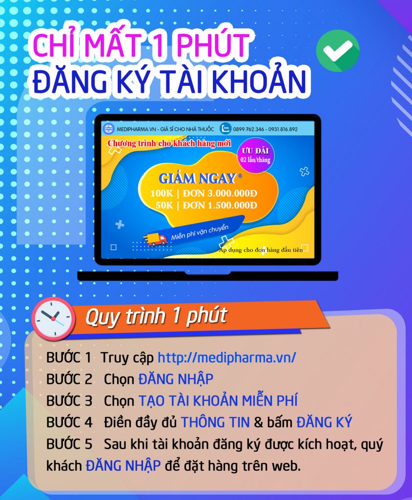 ĐĂNG KÝ TÀI KHOẢN MEDIPHARM