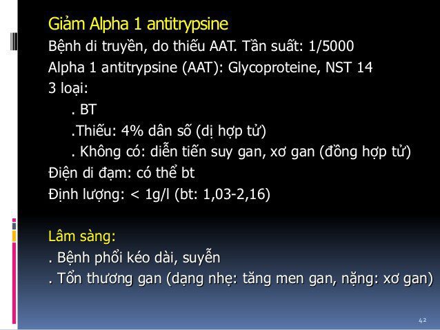 Xét nghiệm Alpha1 -Antitrypsin (AAT)