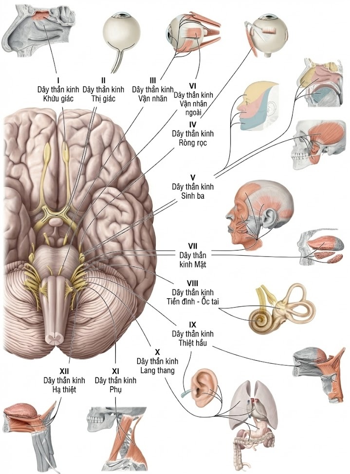 Sổ tay Tai Mũi Họng – Phẫu thuật Đầu Cổ (2026). PHỤ LỤC B. CÁC DÂY THẦN KINH SỌ Sổ tay Tai Mũi Họng – Phẫu thuật Đầu Cổ (2026). PHỤ LỤC B. CÁC DÂY THẦN KINH SỌ